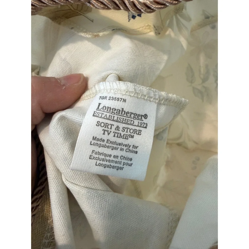 Longaberger Botanical Fields Basket Liner Set Small Serving Sort & Store TV Time